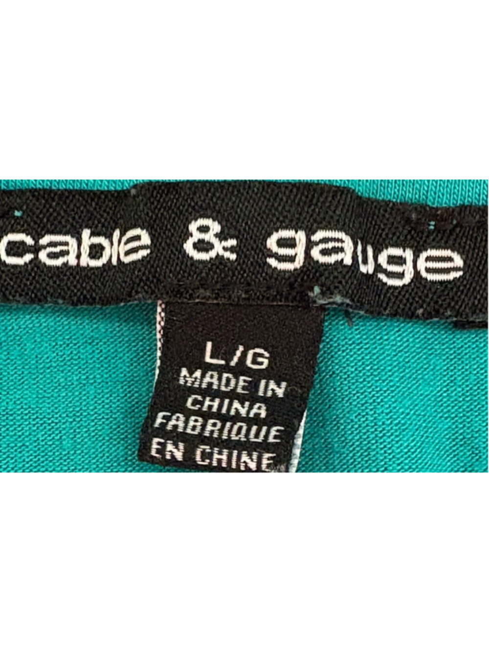Cable & Gauge Large L Green Viscose Sleeveless V Neck Embroidered Boho Top Shirt - Picture 2 of 6